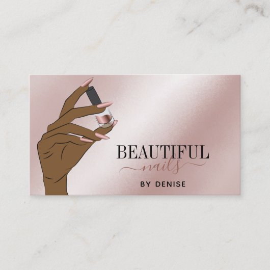 roos gouden nagellak visitekaartje (Voorkant)