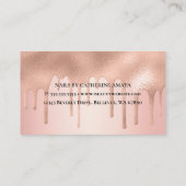 Roos gouden nagellak visitekaartje (Achterkant)