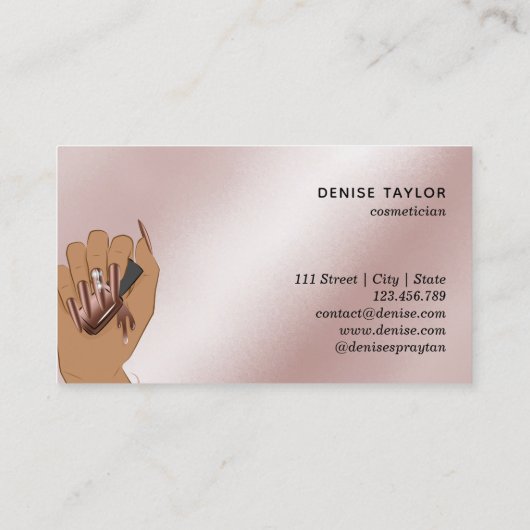 roos gouden nagellak visitekaartje (Achterkant)