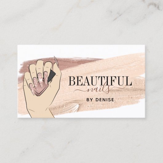 roos gouden nagellak visitekaartje (Voorkant)