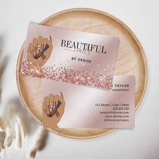 roos gouden nagellak visitekaartje