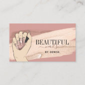 roos gouden nagellak visitekaartje (Voorkant)