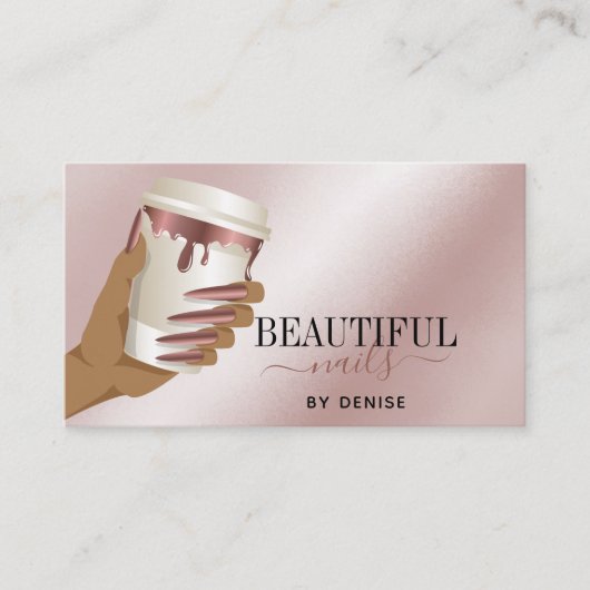 roos gouden nagellak visitekaartje (Voorkant)