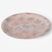 Roos Gouden  Nieuwsblad Bruiloft Papieren Bordje (Gekanteld)