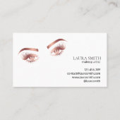 Roos gouden ogen wimpers make-up artist lash exten visitekaartje (Achterkant)