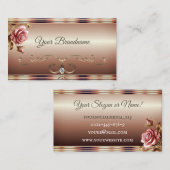 Roos Gouden Ombre Gradiënt Roze  Glamour Visitekaartje (Voorkant / Achterkant)