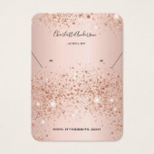 Roos gouden oorbel foto display kaart (Voorkant)