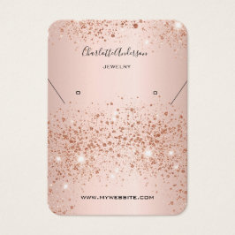 Roos gouden oorbel foto display kaart