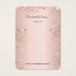 Roos gouden oorkonde glitter-display visitekaartje