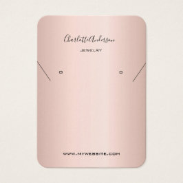 Roos gouden oorringen siersieraden, fotokaart visitekaartje