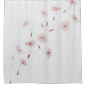 roos gouden paardebloemen douchegordijn (Voorkant)