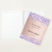 Roos gouden paarse naam handtekening 2026 planner (Display)