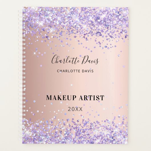 Roos gouden paarse naam handtekening 2026 planner (Voorkant)