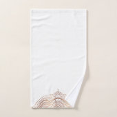 Roos-gouden Paisley Kant Ornament Bad Handdoek (Handdoek)