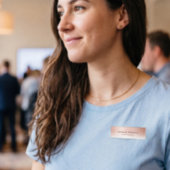 Roos gouden pastel elegant naambadge