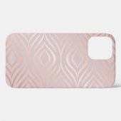 Roos gouden pauwenveren,  Case-Mate iPhone case (Achterkant (horizontaal))