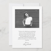 Roos gouden penseelstreek Afstuderen Bedankkaart (Achterkant)