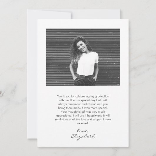 Roos gouden penseelstreek Afstuderen Bedankkaart (Achterkant)