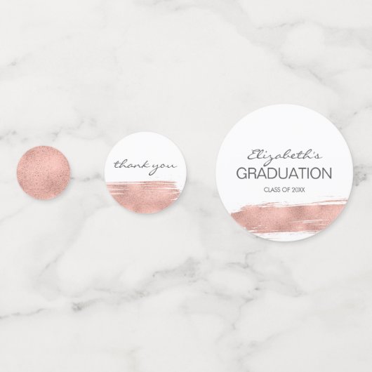 Roos gouden penseelstreek Afstuderen Confetti (Voorkanten)