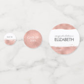 Roos gouden penseelstreek Afstuderen Confetti (Achterkanten)