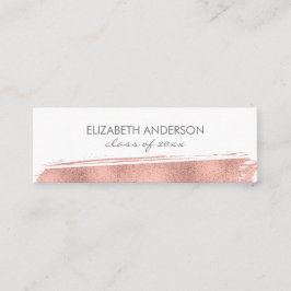 Roos gouden penseelstreek Afstuderen naam invoegen Contactkaartje