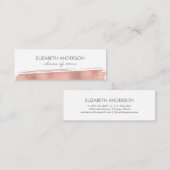 Roos gouden penseelstreek Afstuderen naam invoegen Contactkaartje (Voorkant / Achterkant)