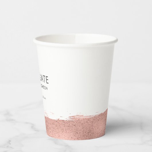 Roos gouden penseelstreek Afstuderen Papieren Bekers (Links)