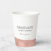 Roos gouden penseelstreek Afstuderen Papieren Bekers (Voorkant)