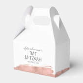 Roos gouden penseelstreek vleermuis mitswa gunst d bedankdoosjes (Achterkant)