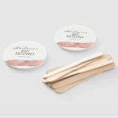 Roos gouden penseelstreek vleermuis mitswa handwaaier (Niet-gemonteerd)