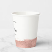 Roos gouden penseelstreek vleermuis mitswa papier papieren bekers (Links)