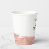 Roos gouden penseelstreek vleermuis mitswa papier papieren bekers (Rechts)