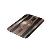 Roos gouden penseelstrepen badmat (Gekanteld)