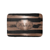 Roos gouden penseelstrepen badmat (Voorkant)