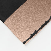 Roos gouden penseelstrepen fleece deken (Hoek)