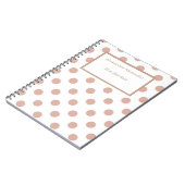 Roos gouden Pokadot Notitieboek (Linkerzijde)