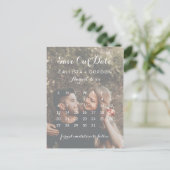 Roos Gouden Pompoen Fotokalender Sla de datum op Aankondigingskaart (Staand voorkant)