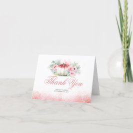 Roos gouden pompoen Herfst Baby shower dank u Bedankkaart