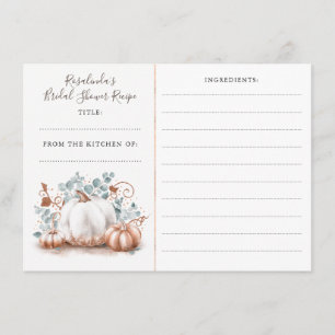 Roos gouden pompoen Herfst Vrijgezellenfeest recep Informatiekaartje