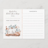 Roos gouden pompoen Herfst Vrijgezellenfeest recep Informatiekaartje (Voorkant)