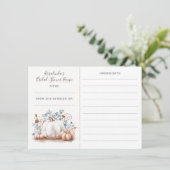 Roos gouden pompoen Herfst Vrijgezellenfeest recep Informatiekaartje (Staand voorkant)