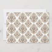 Roos gouden quinceañera jurk uitnodiging (Achterkant)