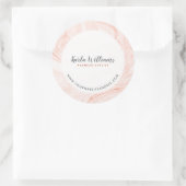 Roos-gouden rondzwerfzirlen ronde sticker (Tas)