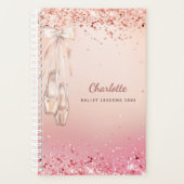 Roos gouden roze ballerina monogram 2026 planner (Voorkant)