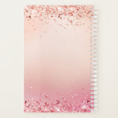 Roos gouden roze ballerina monogram 2026 planner (Achterkant)