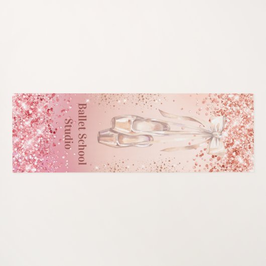 Roos gouden roze ballet dansschool studio yogamat (Achterkant (horizontaal))
