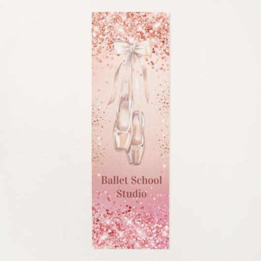 Roos gouden roze ballet dansschool studio yogamat (Voorkant)