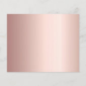 Roos gouden roze bloemen verjaardag Save the Date Flyer (Achterkant)