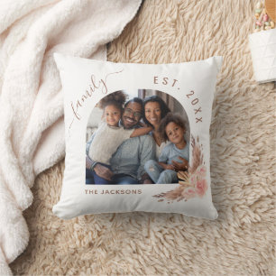 Roos gouden roze bloemfamilie foto kussen