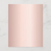 Roos gouden roze juichen verjaardagsuitnodiging (Achterkant)